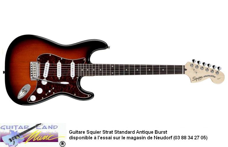 Guitare Squier Strat Standard Antique Burst